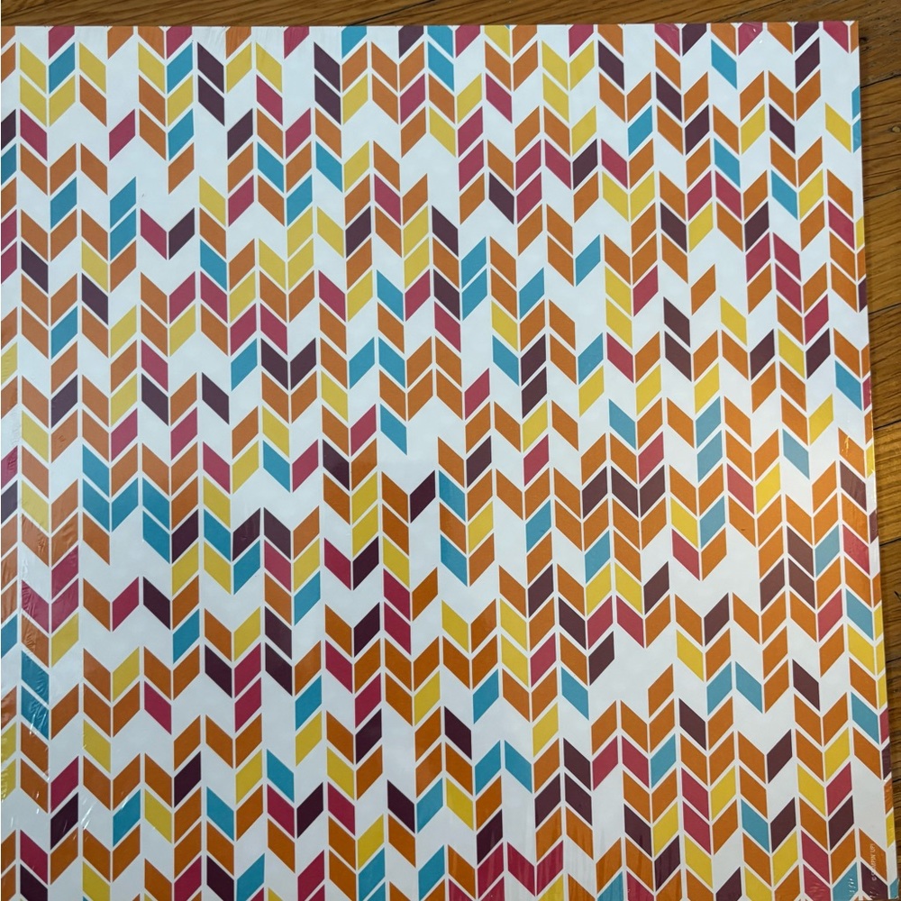 Stampin' Up! Multicolor Chevron Arrow Pattern in Yellow, Orange, Teal, Maroon